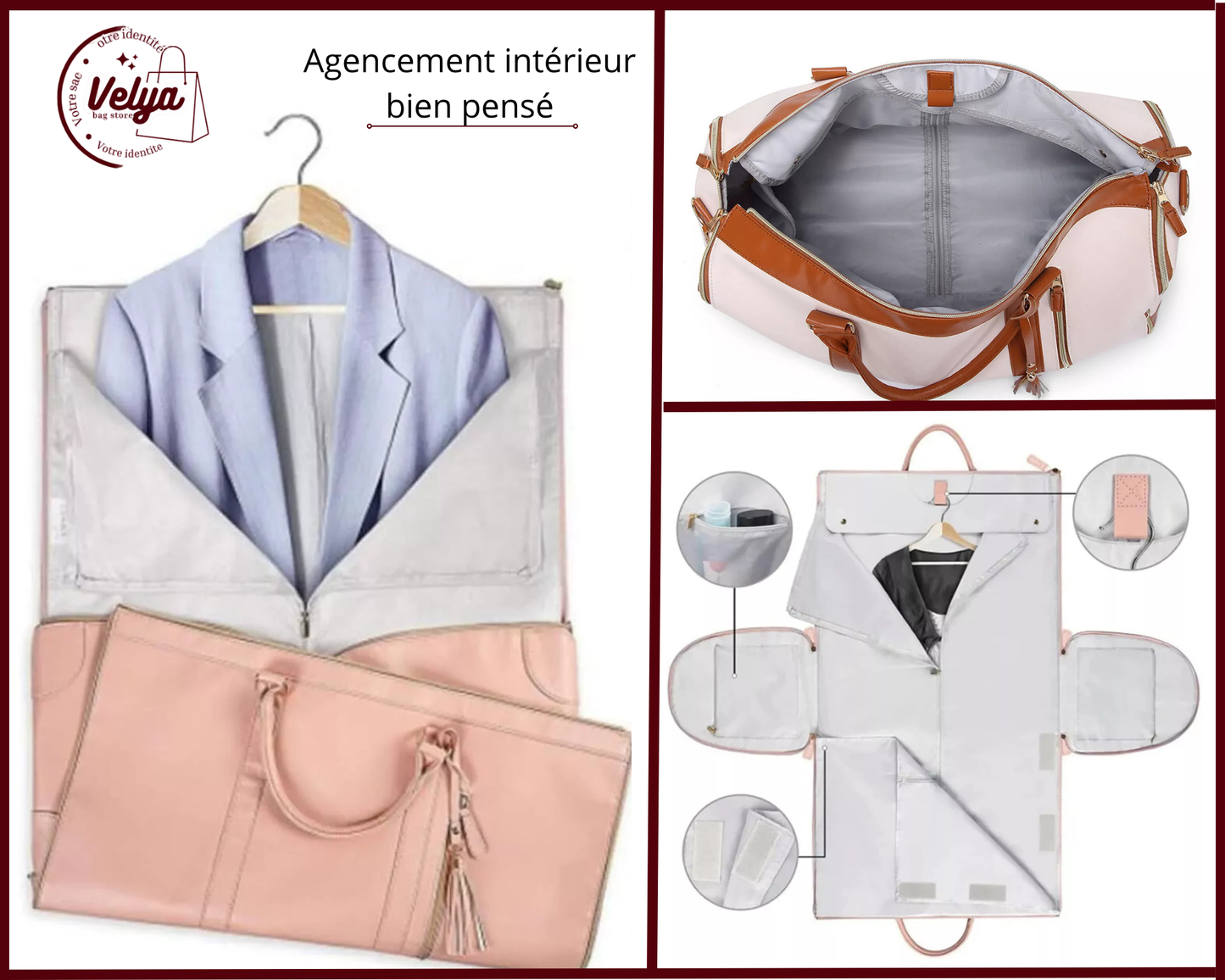VELYA - Sac de Voyage CarryAll | Élégant, Compact & Format Cabine