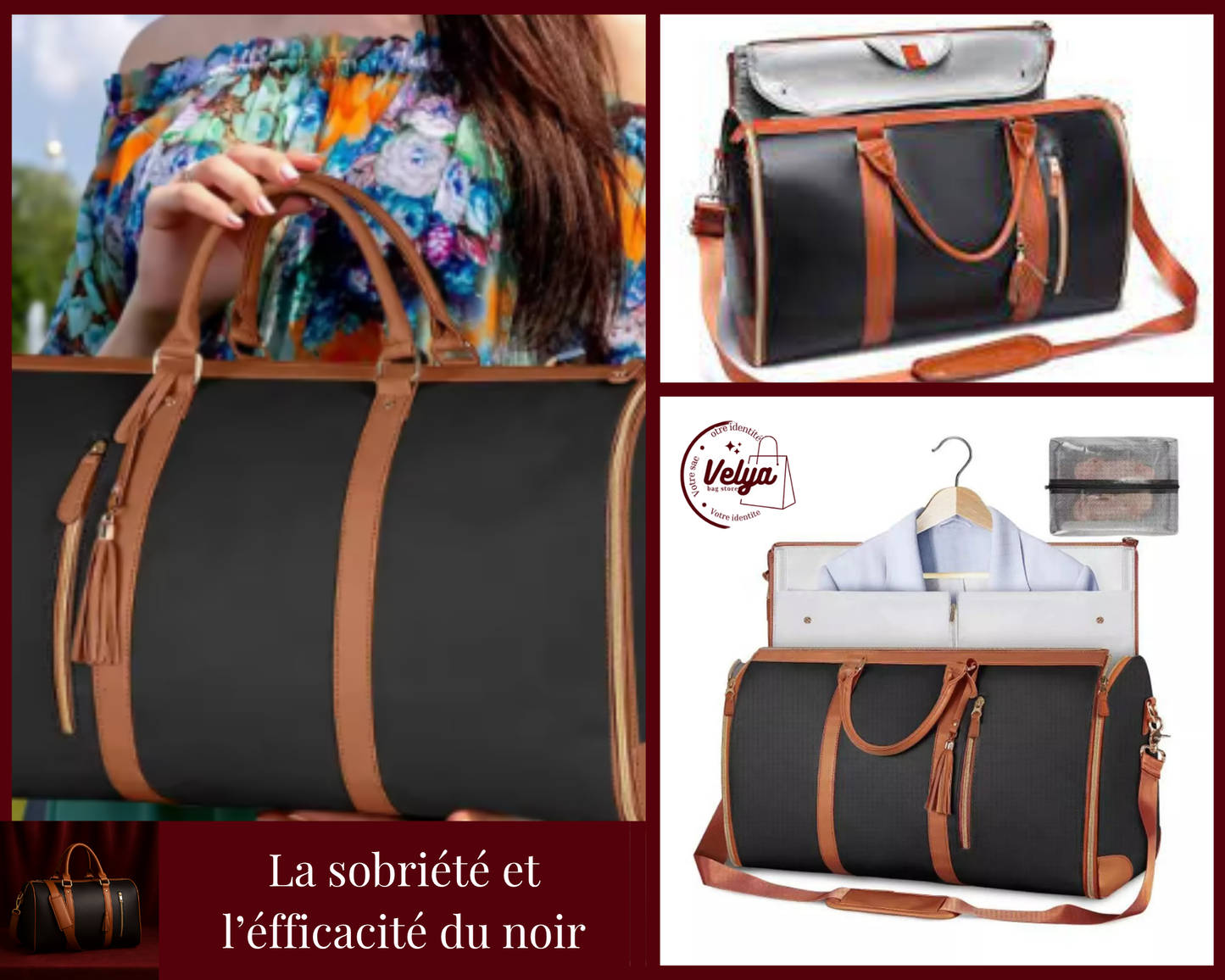 VELYA - Sac de Voyage CarryAll | Élégant, Compact & Format Cabine